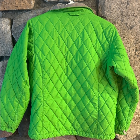 Columbia Bright Green Quilted Core Interchange Jacket women’s small - Picture 7 of 7